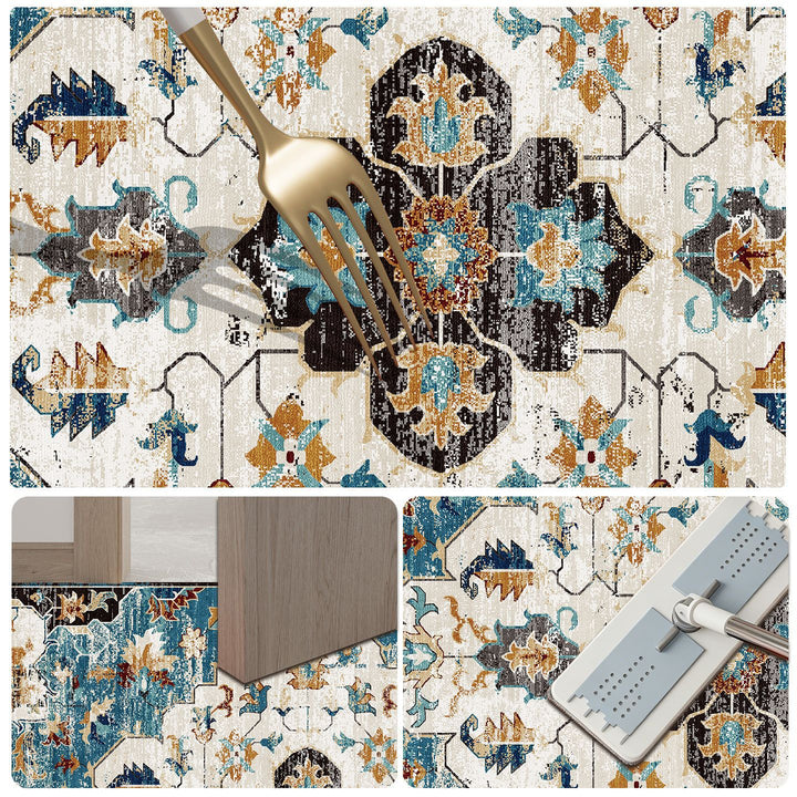 Floral Print Bath Mat Kalsten