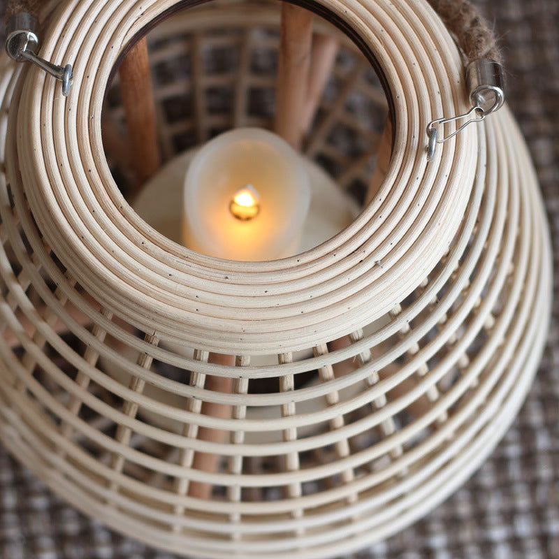 Decorative Rattan Lantern with Carry Handle Kalsten