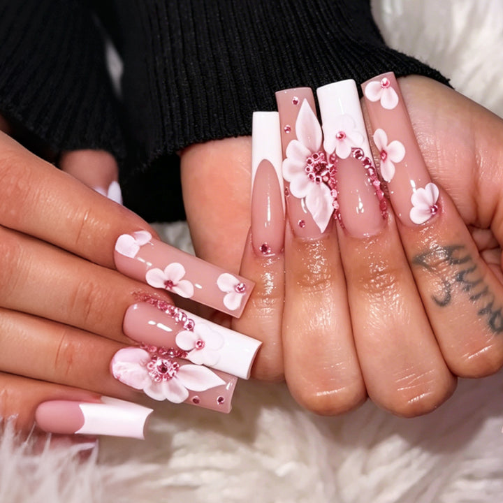 Floral Accent Press-On Nail Art Kit Kalsten