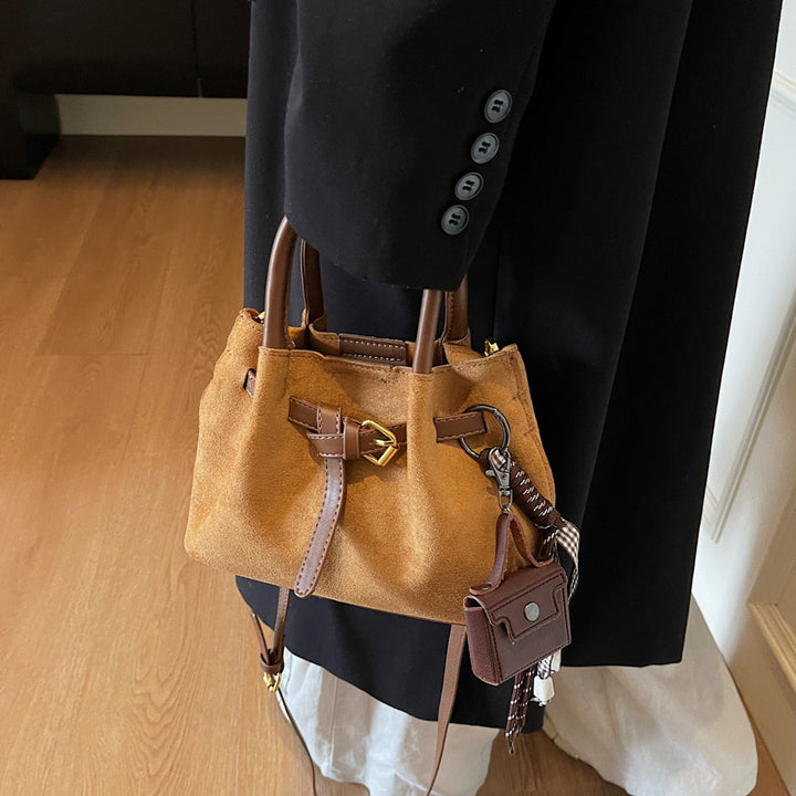 Elegant Suede Handheld Bag Kalsten