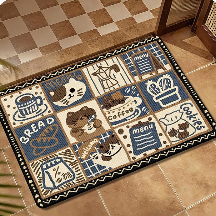 Whimsical Animal-Themed Decorative Area Mat