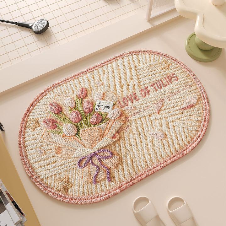 Adorable Dog-Themed Non-Slip Bath Mat