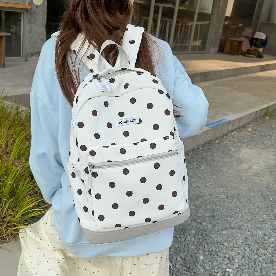 Casual Dot-Printed Backpack Kalsten
