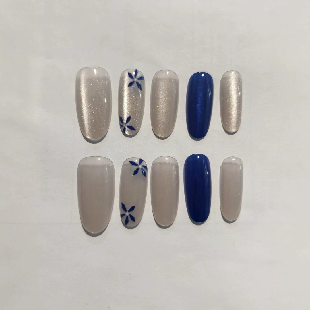 Artistic Floral-Inspired Press-On Nail Set Kalsten