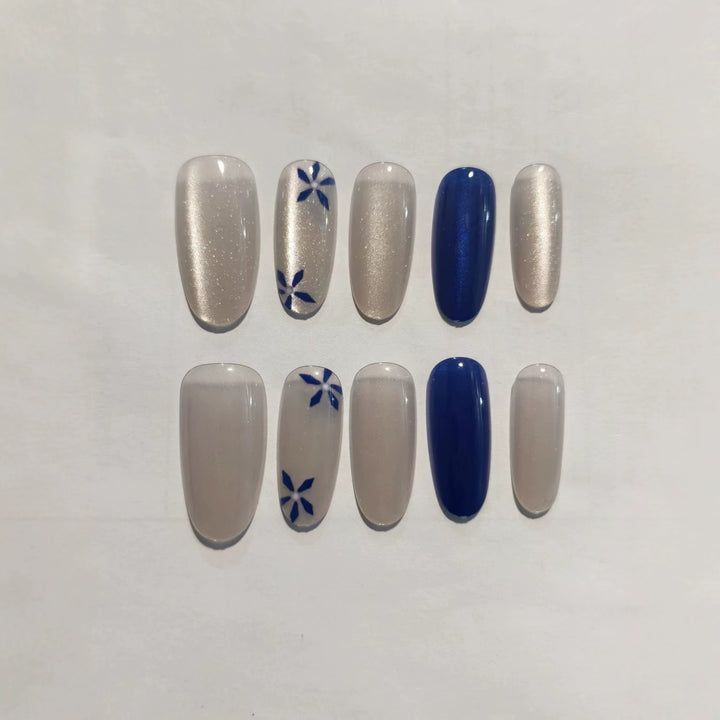 Artistic Floral-Inspired Press-On Nail Set Kalsten