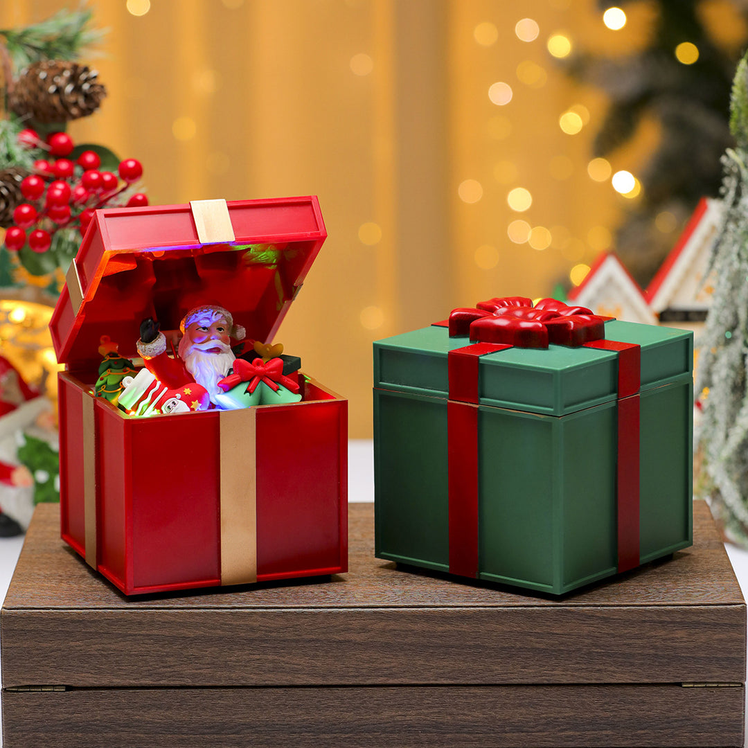 LED Light-Up Santa Gift Box Decoration Kalsten