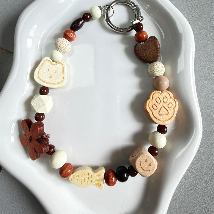 Decorative Wooden Charm Keychain Kalsten