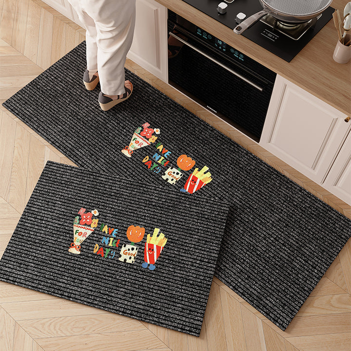 Cartoon-Themed Anti-Fatigue Kitchen Mat