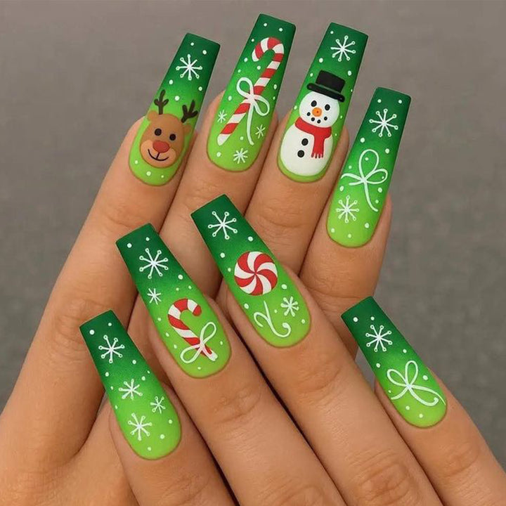 Holiday-Themed 3D Acrylic Nail Art Extensions Kalsten