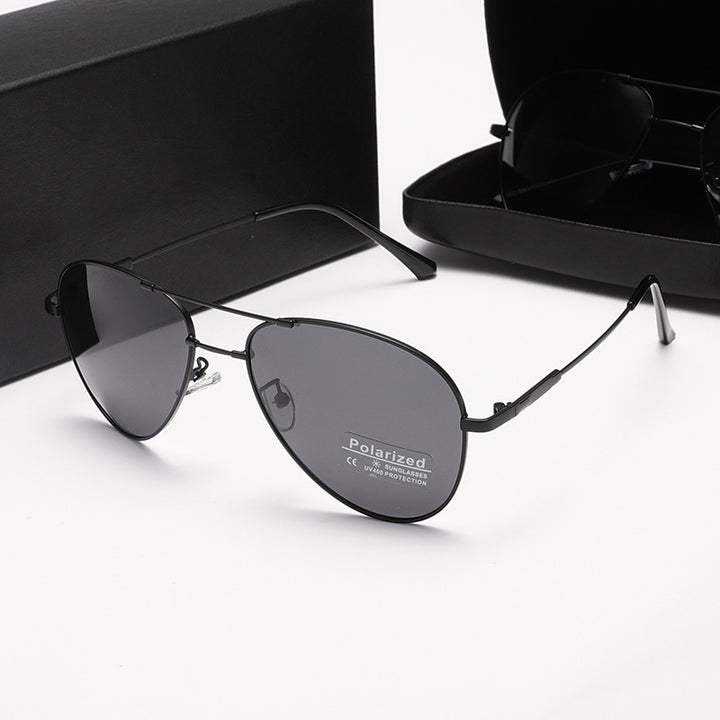 Men's polarized airplane sunglasses with ultra-light frame and UV protection Kalsten