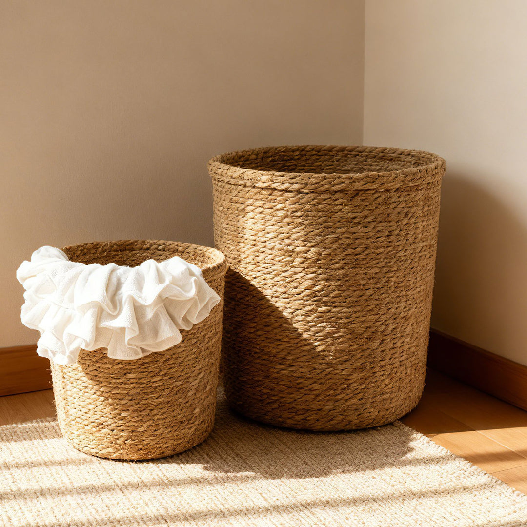 Natural storage basket with woven design Kalsten