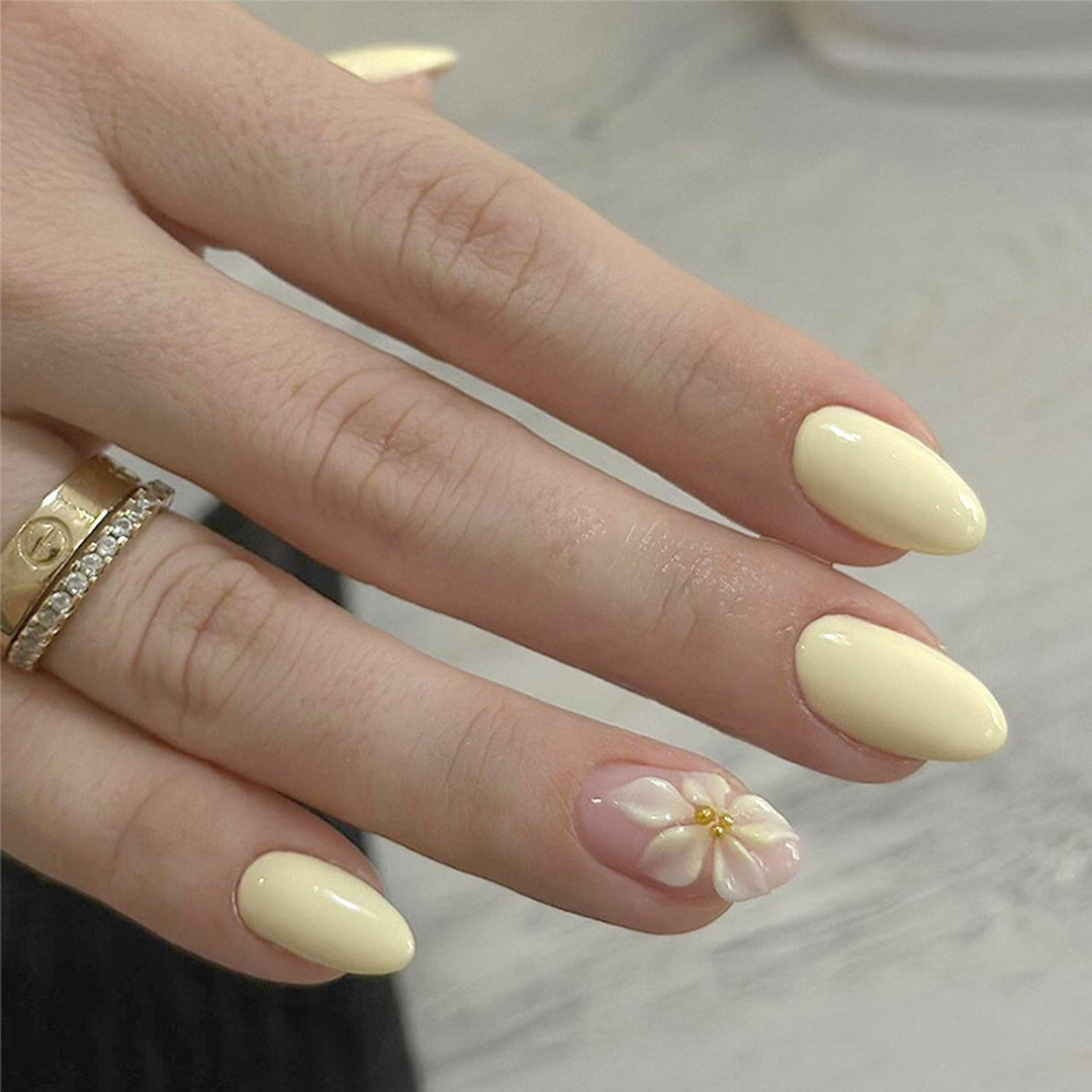 Elegant Floral Bow Press-On Nail Tips Kalsten