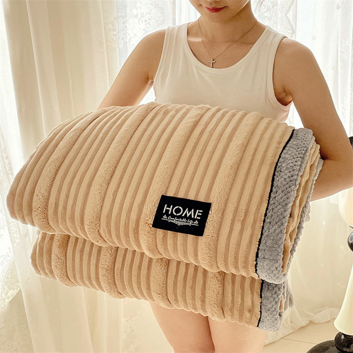 Women's Cozy Ribbed Sherpa Blanket