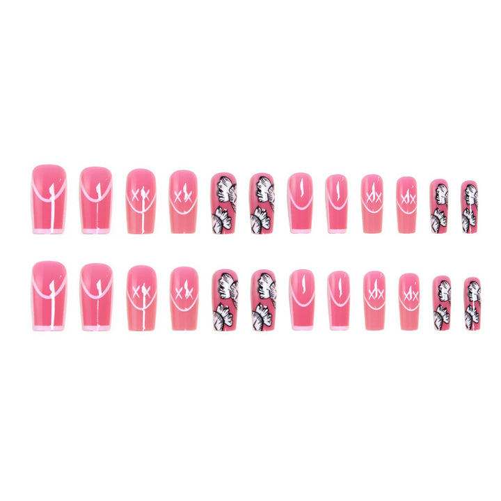 Creative nail art set with floral and graphic designs Kalsten