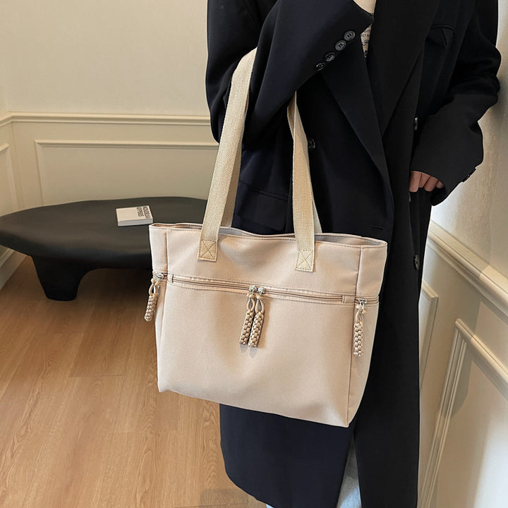 Versatile Zippered Canvas Tote Bag Kalsten