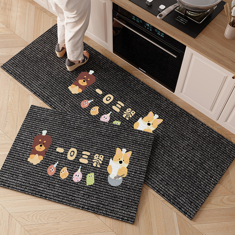 Cartoon-Themed Anti-Fatigue Kitchen Mat