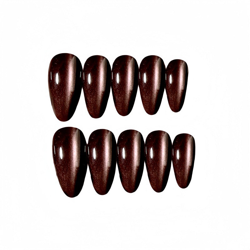 Glossy Pointed Gel Press-On Nails Kalsten