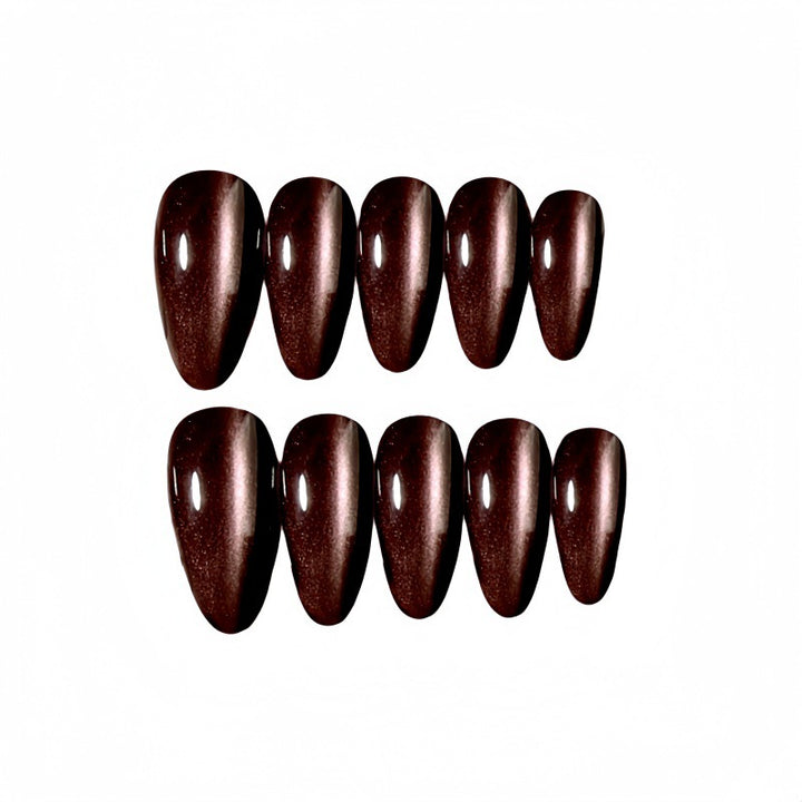 Glossy Pointed Gel Press-On Nails Kalsten