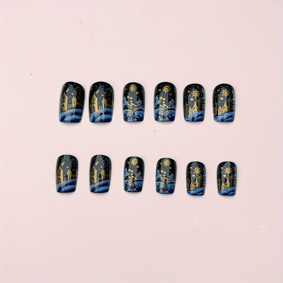 Artificial Nails in Festive Winter Landscape Design Kalsten