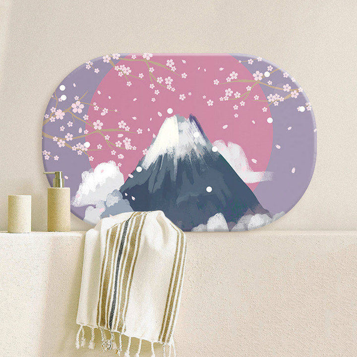 Round Decorative Non-Slip Bath Mat
