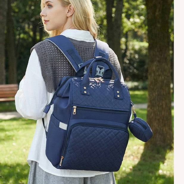 Quilted Multi-Functional Backpack Kalsten