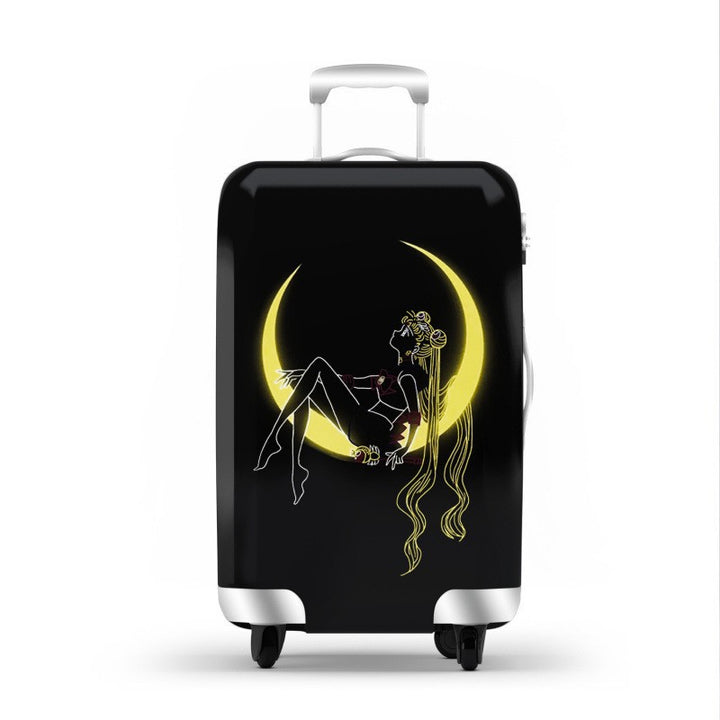 Unisex hard-shell luggage with trendy dog motif Kalsten