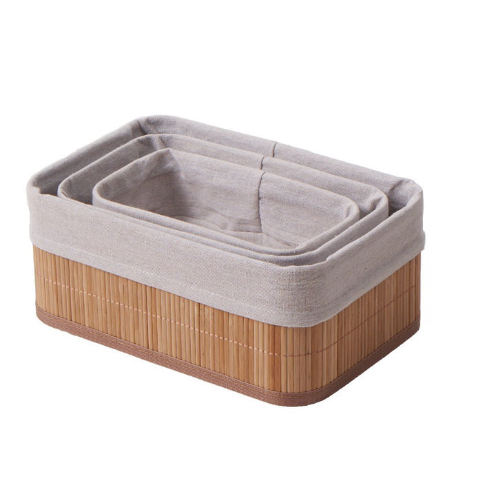 Storage baskets with decorative fabric insert Kalsten