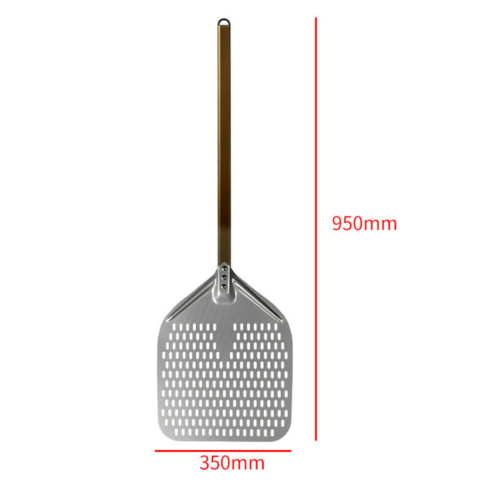 perforated aluminum pizza peel with extra-long ergonomic handle Kalsten