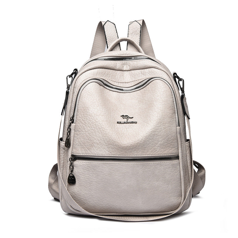 Vintage-Inspired Leather Backpack Kalsten