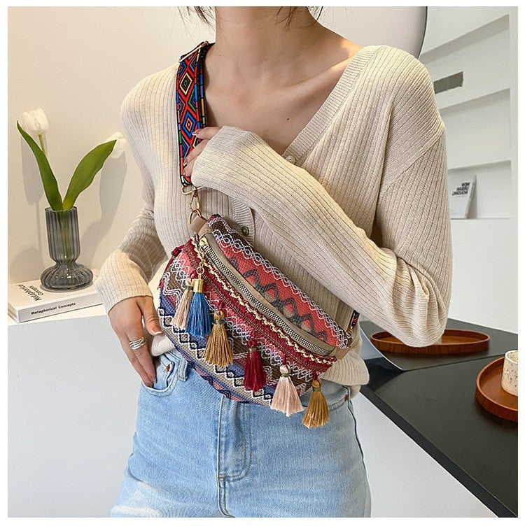 Colorful Embroidered Crossbody Bag Kalsten
