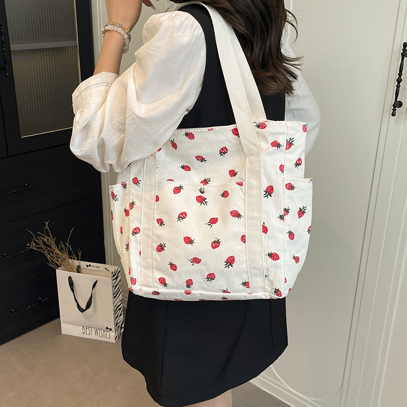 WoFloral Patterned Canvas Shopping Tote Bag Kalsten