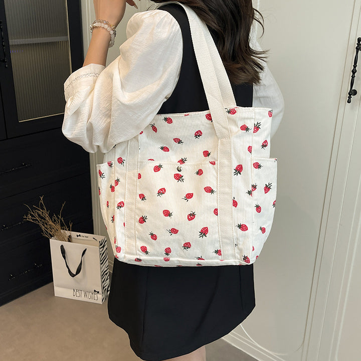 WoFloral Patterned Canvas Shopping Tote Bag Kalsten