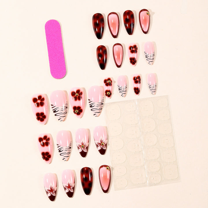 Floral Art Acrylic Nail Design Kalsten