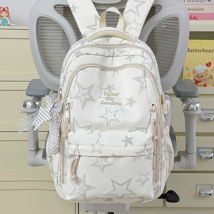 Stylish Star-Embellished School Backpack Kalsten