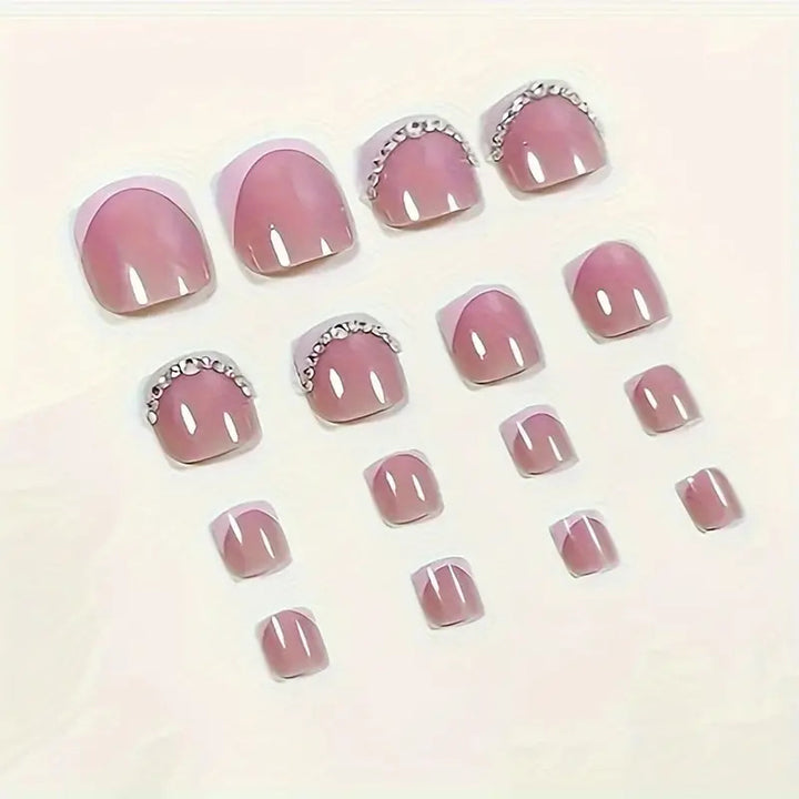 Elegant Rhinestone-Accented Pedicure Kalsten
