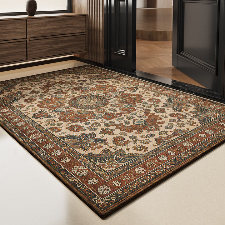 Vintage Floral Design Area Rug
