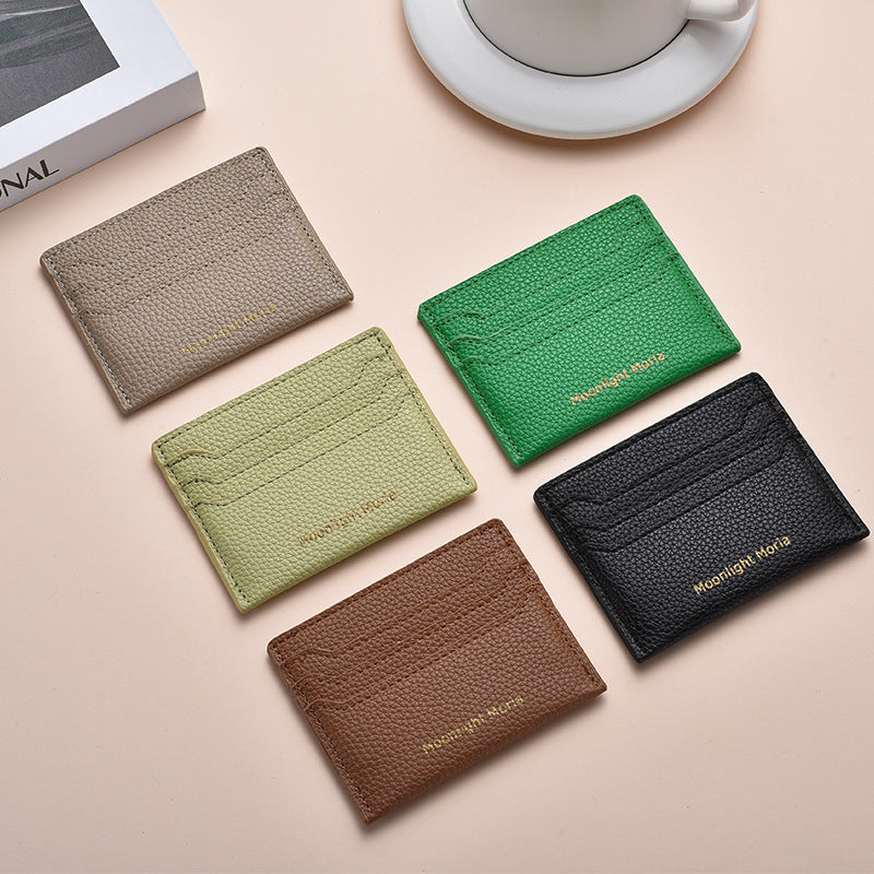 Textured Leather RFID Blocking Cardholder