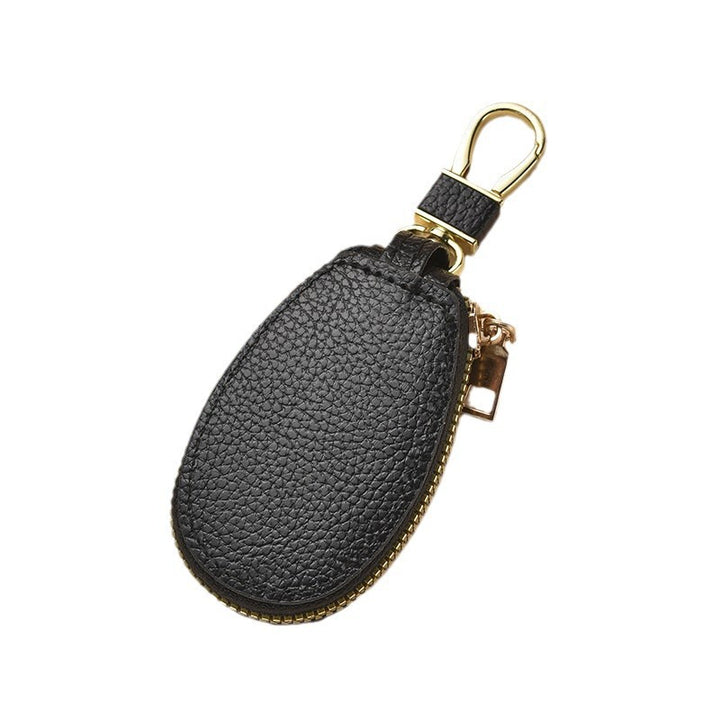 Compact Textured Leather Keychain Pouch Kalsten