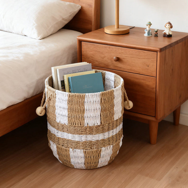Handcrafted storage bucket made of pocket fabric Kalsten