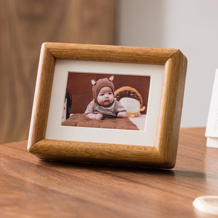 Wooden Baby Photo Frame for Home Display