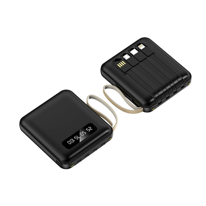 Slim Powerbank with Integrated Cables Kalsten