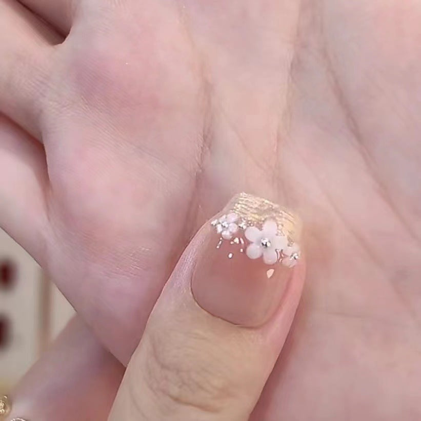 Decorative 3D Floral Press-On Nail Art Kalsten