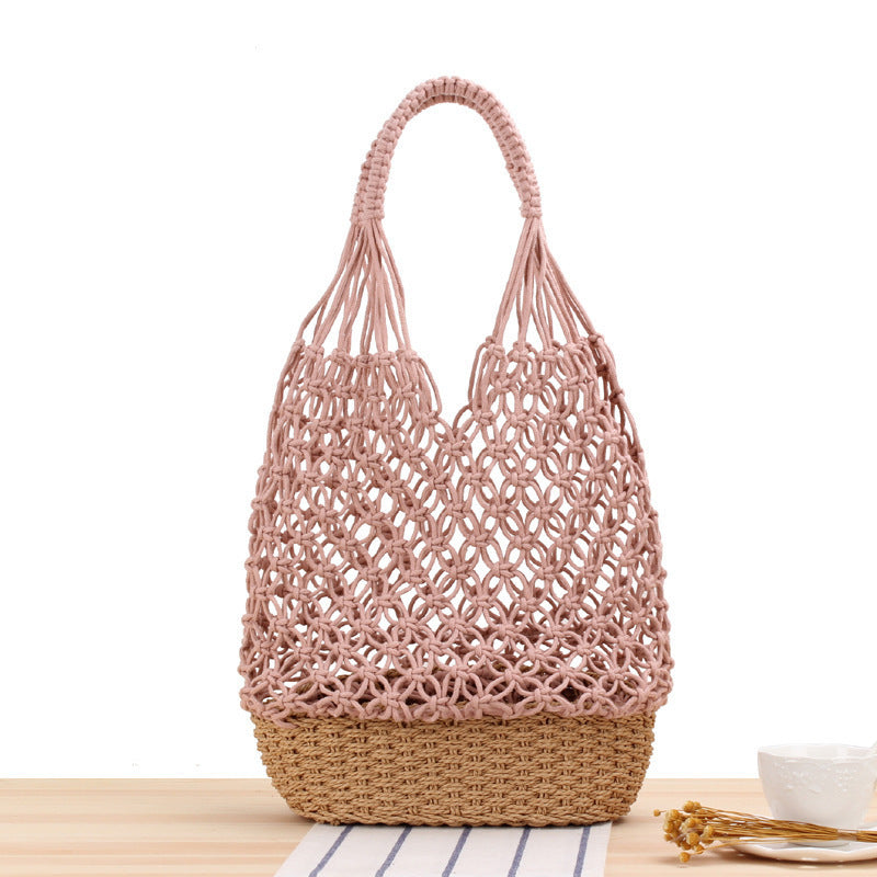 Designer Shoulder Bag Made of Woven Bast Kalsten
