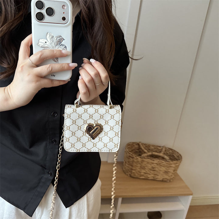 Elegant Heart-Embellished Handbag