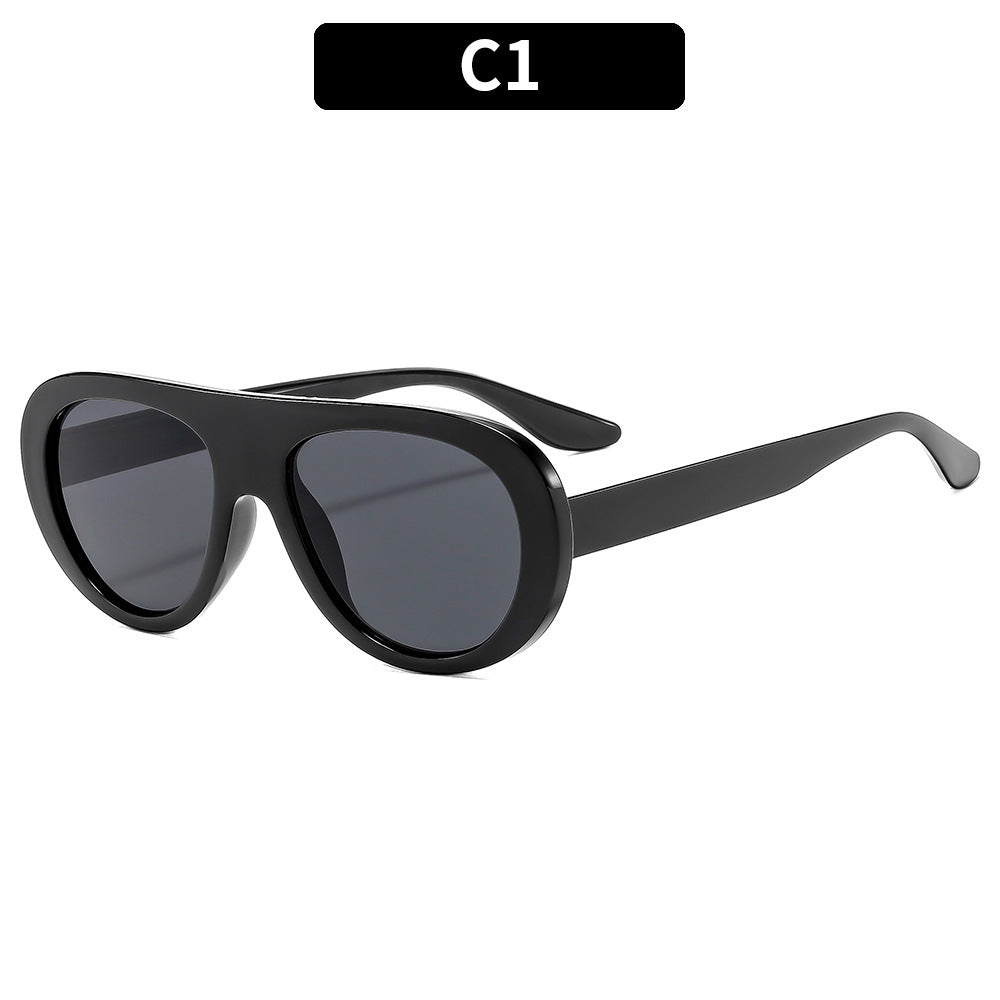 Elegant Look Stylish Retro-Inspired Shield Sunglasses