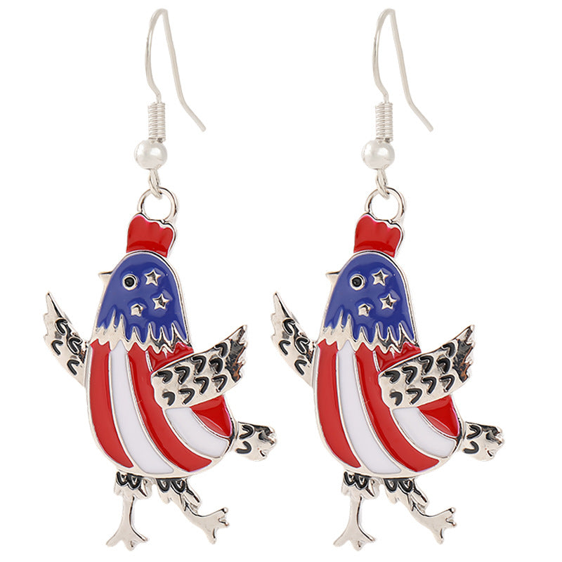 Women nan enamel horseshoe earrings with star motif and fishhook closure Kalsten
