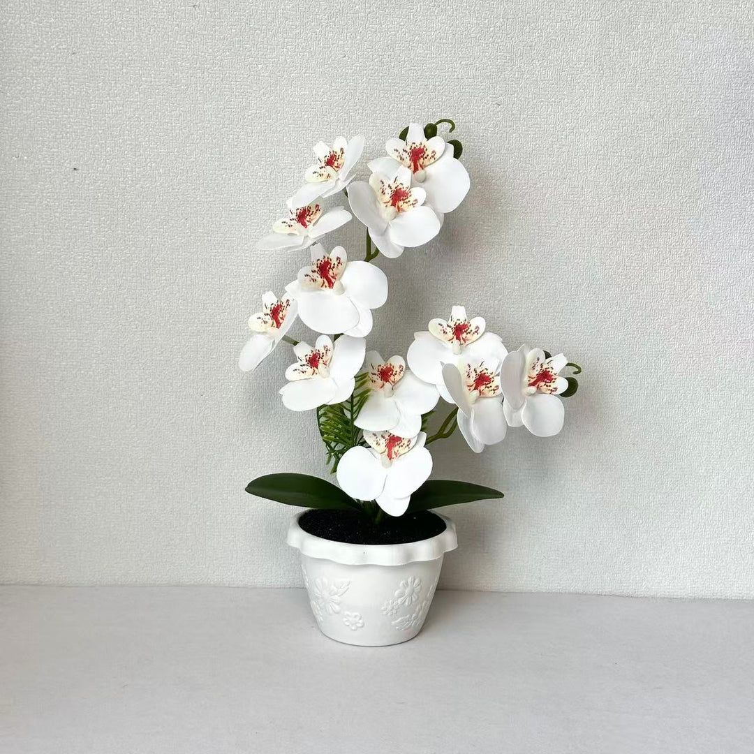 Elegant Artificial Orchid Flower Arrangement for Indoor Home Decor
