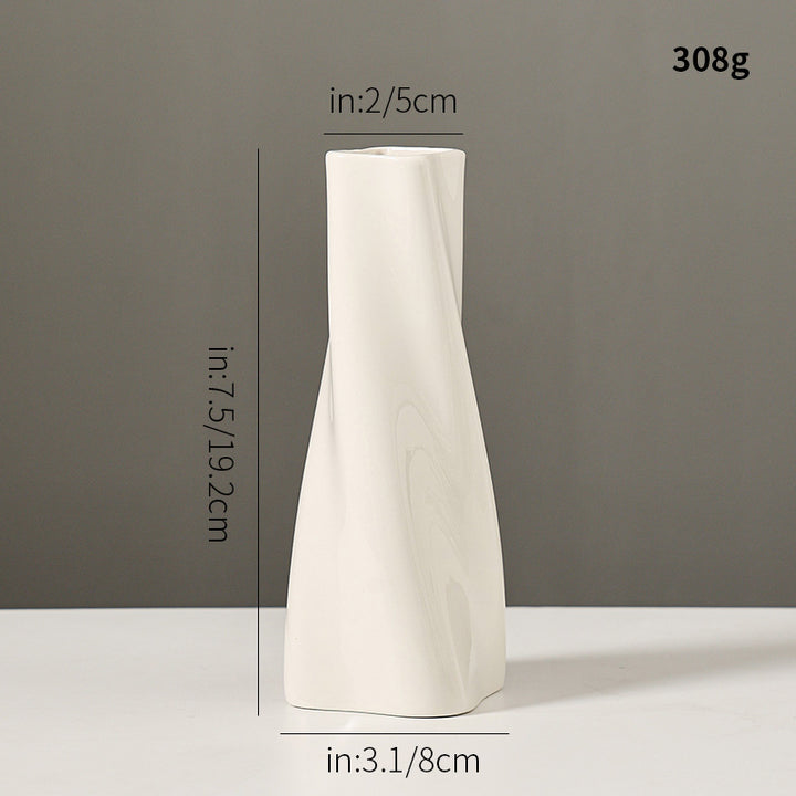 Abstract Twist-Shape Decorative Vase