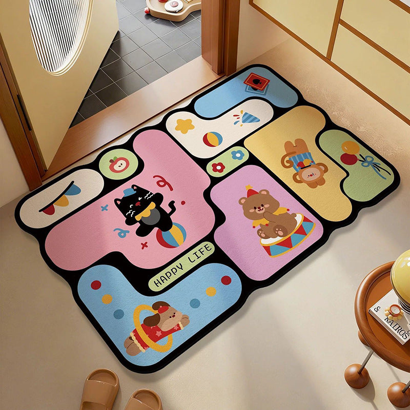 Playful Dog-Themed Area Mat