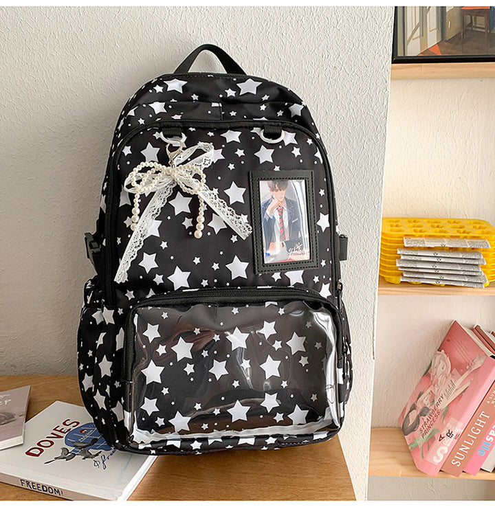 Backpack with Playful Star Design and Viewing Window Kalsten